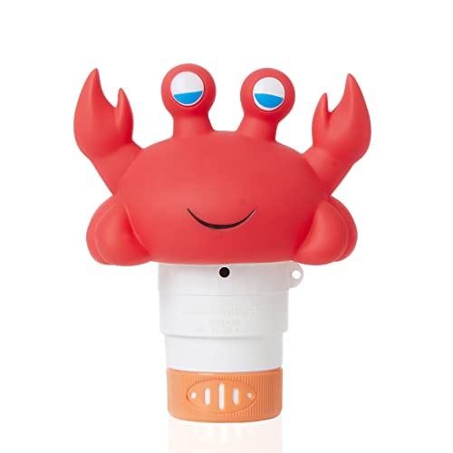 Crab Chlorine Floater for 1" Tab ONLY, Mini Floating Pool Chlorine Dispenser