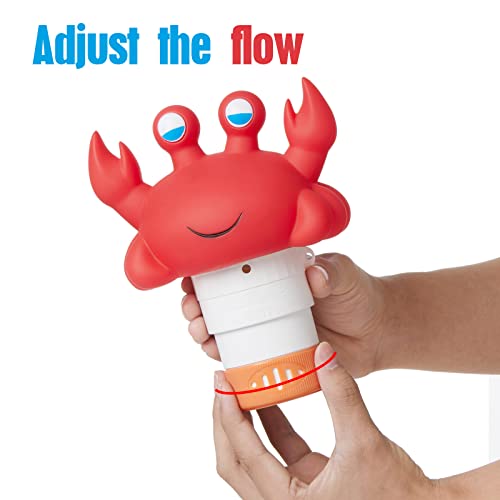 Crab Chlorine Floater for 1" Tab ONLY, Mini Floating Pool Chlorine Dispenser